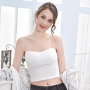 [10006] W-B002 Feminin Tanktop Bra dengan Cup BH Singlet Atasan Wanita Import Murah B02 (W-B002-White)
