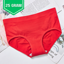 [10037] W-CD001 Celana Dalam Wanita Briefs Elastis Seamless Mid Waist Bahan Katun CD01 (W-CD001-25 Red)
