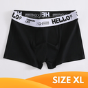 [10130] P-CD006 Boxer Celana Dalam Pria Dewasa Fashion Men Hello On Me Cook High Quality Remaja Jumbo Bahan Katun Lembut (P-CD006-Black XL)
