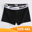 [10133] P-CD006 Boxer Celana Dalam Pria Dewasa Fashion Men Hello On Me Cook High Quality Remaja Jumbo Bahan Katun Lembut (P-CD006-Black 4XL)