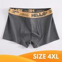 [10137] P-CD006 Boxer Celana Dalam Pria Dewasa Fashion Men Hello On Me Cook High Quality Remaja Jumbo Bahan Katun Lembut (P-CD006-Dark Grey 4XL)