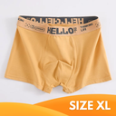 [10138] P-CD006 Boxer Celana Dalam Pria Dewasa Fashion Men Hello On Me Cook High Quality Remaja Jumbo Bahan Katun Lembut (P-CD006-Yellow XL)