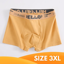 [10140] P-CD006 Boxer Celana Dalam Pria Dewasa Fashion Men Hello On Me Cook High Quality Remaja Jumbo Bahan Katun Lembut (P-CD006-Yellow 3XL)