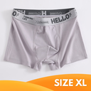 [10142] P-CD006 Boxer Celana Dalam Pria Dewasa Fashion Men Hello On Me Cook High Quality Remaja Jumbo Bahan Katun Lembut (P-CD006-Light Grey XL)