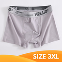 [10144] P-CD006 Boxer Celana Dalam Pria Dewasa Fashion Men Hello On Me Cook High Quality Remaja Jumbo Bahan Katun Lembut (P-CD006-Light Grey 3XL)