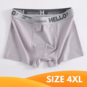 [10145] P-CD006 Boxer Celana Dalam Pria Dewasa Fashion Men Hello On Me Cook High Quality Remaja Jumbo Bahan Katun Lembut (P-CD006-Light Grey 4XL)