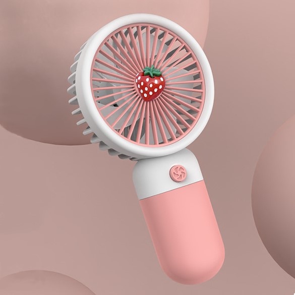 K-AP001 Kipas Angin Genggam Mini Portable Bentuk Buah / Kipas Angin Tangan Bahan Silikon / Mini Fan / Kipas Lipat Portable