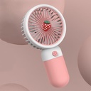 [10154] K-AP001 Kipas Angin Genggam Mini Portable Bentuk Buah / Kipas Angin Tangan Bahan Silikon / Mini Fan / Kipas Lipat Portable (K-AP001-Pink)