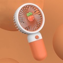 [10158] K-AP001 Kipas Angin Genggam Mini Portable Bentuk Buah / Kipas Angin Tangan Bahan Silikon / Mini Fan / Kipas Lipat Portable (K-AP001-Orange)