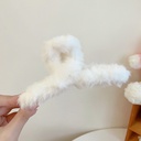 [10172] JR-A001 Jepitan Rambut Salon Slim Bulu Halus Jedai Wanita Bahan Bulu Lembut Jepit Rambut Silang Gaya Korea Warna Soft Aksesoris Rambut (JR-A001-White)