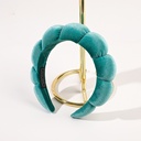 [10194] BD-A001 Bando Shell Busa Tebal Jumbo Fluffy Empuk Polos Bandana Cloud Style Gaya Korea Fashion Head Band Aksesoris Rambut Wanita (BD-A001-Tosca)