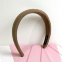 [10197] BD-A002 Bando Kain Busa Tebal Wanita Korea Headband Cloud Polos Bando Nagita Lebar Empuk Bandana Rambut Lembut Warna Pastel (BD-A002-Cream)