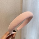 [10199] BD-A002 Bando Kain Busa Tebal Wanita Korea Headband Cloud Polos Bando Nagita Lebar Empuk Bandana Rambut Lembut Warna Pastel (BD-A002-Pink)
