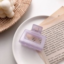 [10204] JR-A002 Jepitan Rambut Model Kotak 5Cm Polos Jedai Wanita Bahan Plastik Korean Hair Claw Clip Women Fashion Geometric (JR-A002-Lilac/Jelly)