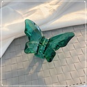 [10228] JR-A007 Jedai Rambut Motif Kupu-Kupu Kristal Butterfly Korean Jepit Hair Claw Transparant Aksesoris (JR-A007-Green)