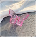 [10229] JR-A007 Jedai Rambut Motif Kupu-Kupu Kristal Butterfly Korean Jepit Hair Claw Transparant Aksesoris (JR-A007-Pink)