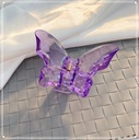 [10230] JR-A007 Jedai Rambut Motif Kupu-Kupu Kristal Butterfly Korean Jepit Hair Claw Transparant Aksesoris (JR-A007-Lilac)