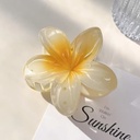 [10208] JR-A003 Jepit Rambut Korea Jedai Bunga Kamboja Wanita Elegan High Quality Motif Baru Clips 8CM (JR-A003-Yellow)