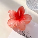 [10211] JR-A003 Jepit Rambut Korea Jedai Bunga Kamboja Wanita Elegan High Quality Motif Baru Clips 8CM (JR-A003-Orange)