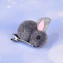 [10214] JR-A004 Jepit Rambut Kelinci Rabbit Hair Accessories - Jepit Rambut Versi Klip Untuk Anak Perempuan (JR-A004-Grey)