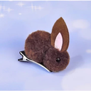 [10216] JR-A004 Jepit Rambut Kelinci Rabbit Hair Accessories - Jepit Rambut Versi Klip Untuk Anak Perempuan (JR-A004-Brown)
