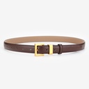 [10235] TP-KL004 Ladies Fashion Square Belt Ikat Pinggang Wanita Gaya Santai Dengan Double Lubang Pengikat Gesper Cewek Bahan Kulit Aksesoris (TP-KL004-Brown)