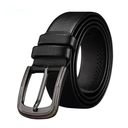 [10238] TP-KL005 Ikat Pinggang Pria Sabuk Kulit Gesper Klasik (TP-KL005-Black)