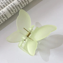 [10250] JR-A009 Jepit Rambut Kupu-Kupu Doff Motif Matte Gaya Fashion Korea Import (JR-A009-Lime)