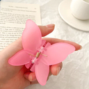 [10251] JR-A009 Jepit Rambut Kupu-Kupu Doff Motif Matte Gaya Fashion Korea Import (JR-A009-Pink)