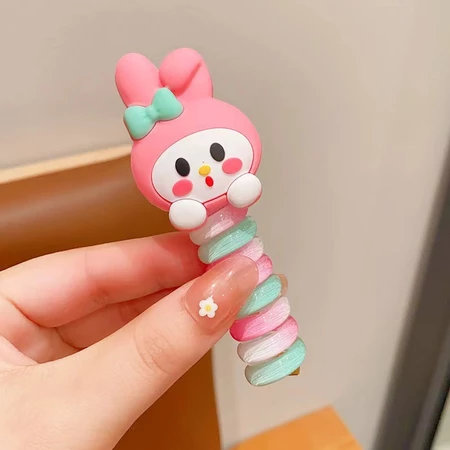 KR-A002 Ikat Rambut Spiral Aksesoris Kunciran Rambut Anak Perempuan Aksesoris Ponytail Fashion Korea