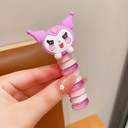 [10254] KR-A002 Ikat Rambut Spiral Aksesoris Kunciran Rambut Anak Perempuan Aksesoris Ponytail Fashion Korea (KR-A002-Kuromi)