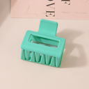 [10293] JR-A002 Jepitan Rambut Model Kotak 5Cm Polos Jedai Wanita Bahan Plastik Korean Hair Claw Clip Women Fashion Geometric (JR-A002-Light Tosca/Doff)