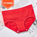 [10297] W-CD001 Celana Dalam Wanita Briefs Elastis Seamless Mid Waist Bahan Katun CD01 (W-CD001-18 Red)