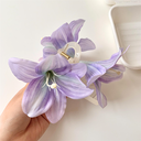 [10299] JR-A012 Jepit Rambut Bunga Amaryllis Elegan Jepitan Rambut Korea Fashion Floral Hairpin (JR-A012-Purple)