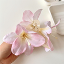 [10300] JR-A012 Jepit Rambut Bunga Amaryllis Elegan Jepitan Rambut Korea Fashion Floral Hairpin (JR-A012-Pink)