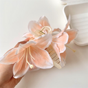 [10301] JR-A012 Jepit Rambut Bunga Amaryllis Elegan Jepitan Rambut Korea Fashion Floral Hairpin (JR-A012-Cream)