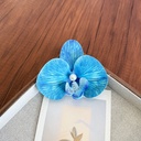 [10304] JR-A013 Jepit Bunga Hiasan Rambut Wanita Anggrek Kupu-Kupu Hairclip Flower Orchid Korean Style Aksesoris (JR-A013-Blue)
