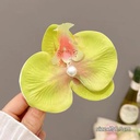 [10306] JR-A013 Jepit Bunga Hiasan Rambut Wanita Anggrek Kupu-Kupu Hairclip Flower Orchid Korean Style Aksesoris (JR-A013-Yellow)