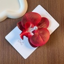 [10307] JR-A013 Jepit Bunga Hiasan Rambut Wanita Anggrek Kupu-Kupu Hairclip Flower Orchid Korean Style Aksesoris (JR-A013-Rose)