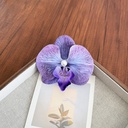 [10308] JR-A013 Jepit Bunga Hiasan Rambut Wanita Anggrek Kupu-Kupu Hairclip Flower Orchid Korean Style Aksesoris (JR-A013-Purple)