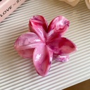 [10313] JR-A014 Jepit Rambut Wanita Model Bunga Kamboja Khas Bali Motif Marble Pattern High Quality (JR-A014-Pink/Marble)