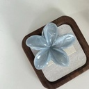 [10316] JR-A014 Jepit Rambut Wanita Model Bunga Kamboja Khas Bali Motif Marble Pattern High Quality (JR-A014-Blue/Silver)