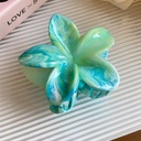 [10317] JR-A014 Jepit Rambut Wanita Model Bunga Kamboja Khas Bali Motif Marble Pattern High Quality (JR-A014-Green/Marble)