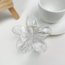 [10319] JR-A014 Jepit Rambut Wanita Model Bunga Kamboja Khas Bali Motif Marble Pattern High Quality (JR-A014-Clear)