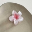 [10321] JR-A015 Jepit Rambut Bunga Kamboja Bali Aksesoris Jedai Korean Style Motif Transparan Bahan Akrilik (JR-A015-Red)