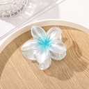 [10322] JR-A015 Jepit Rambut Bunga Kamboja Bali Aksesoris Jedai Korean Style Motif Transparan Bahan Akrilik (JR-A015-Light/Blue)