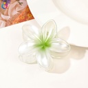 [10323] JR-A015 Jepit Rambut Bunga Kamboja Bali Aksesoris Jedai Korean Style Motif Transparan Bahan Akrilik (JR-A015-Green)