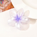 [10324] JR-A015 Jepit Rambut Bunga Kamboja Bali Aksesoris Jedai Korean Style Motif Transparan Bahan Akrilik (JR-A015-Purple)