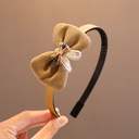 [10344] BD-A006 Bando Anak Perempuan Korea Karakter Motif Bunga Pita Beruang Kelinci Aksesoris Rambut Fashion (BD-A006-Plain Ribbon)