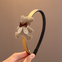 [10351] BD-A006 Bando Anak Perempuan Korea Karakter Motif Bunga Pita Beruang Kelinci Aksesoris Rambut Fashion (BD-A006-Bear)